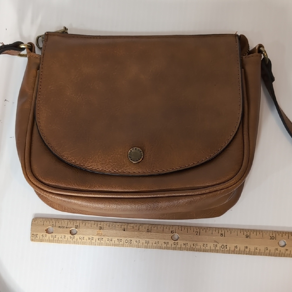Steve Madden Brown PU Leather Crossbody Bag - Picture 15 of 16